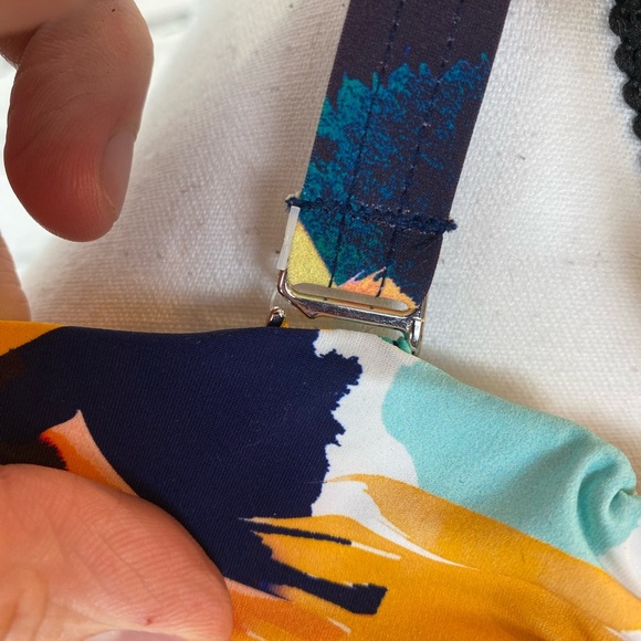 Profile By Gottex Holi Floral Abstract One Piece Bathing Suit Size 22W Bandeau - Picture 12 of 15